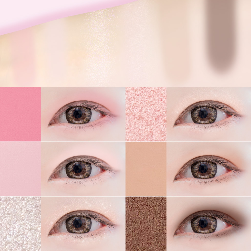 PICOMONTE（ピコモンテ） 6色 アイシャドウパレット マット ラメ