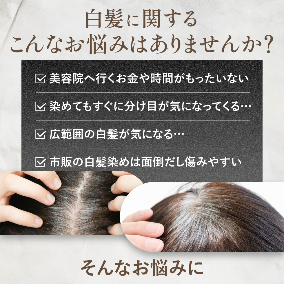 白髪隠し クシ型 スティック 生え際 分け目 ...の詳細画像4