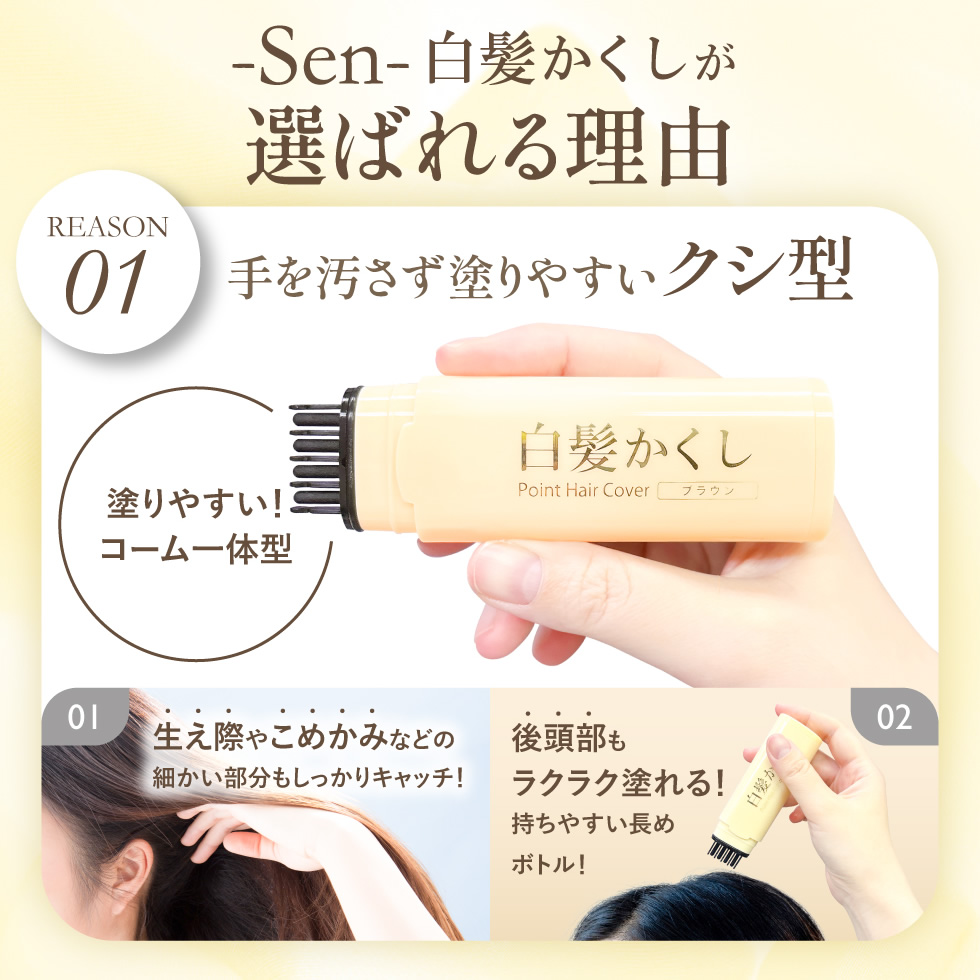 PICOMONTE（ピコモンテ） 白髪隠し クシ型 スティック 生え際 分け目