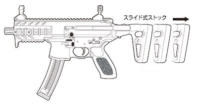 クラウンモデル エアガン コッキング サブマシンガン XMP-K HOPUP