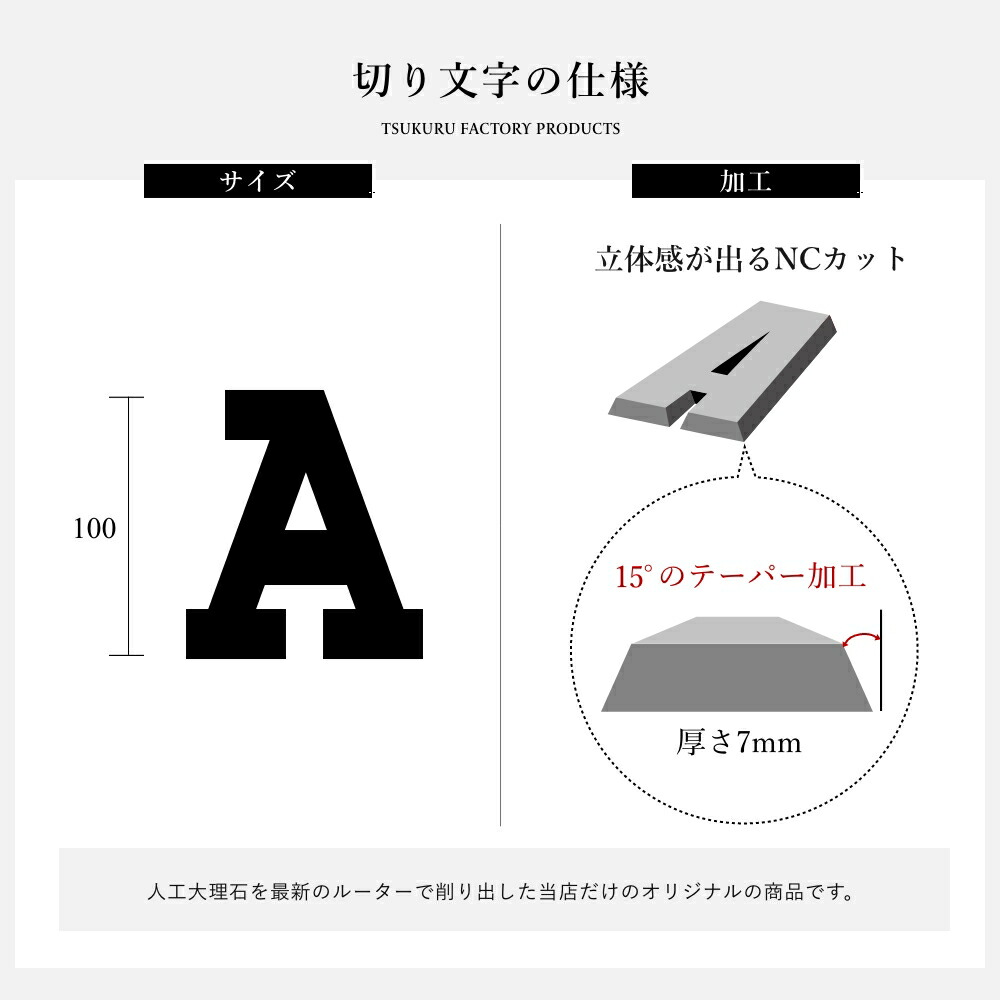 切り文字 本格派 高級仕上げ 10年耐候 立体...の詳細画像2
