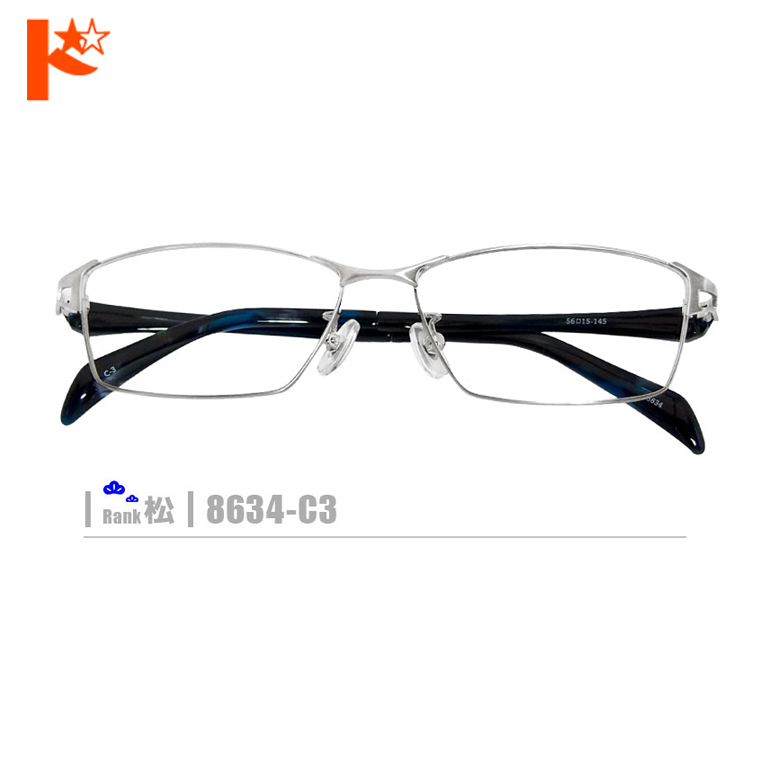 松ネコメガネ【8634-C3】（メタルフレーム+薄型レンズ+メガネ拭き+ケース付き）※素材の特性上、顔幅の調整はできません。｜dreamcl