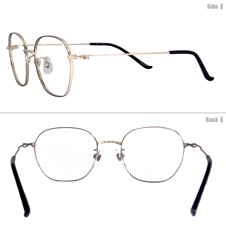 松ネコメガネ【CLA372-C1】（メタルフレーム+薄型レンズ+メガネ拭き+ケース付き）※素材の特性上、顔幅・奥行の調整は出来ません。※レンズ縁はブラックです。｜dreamcl｜02