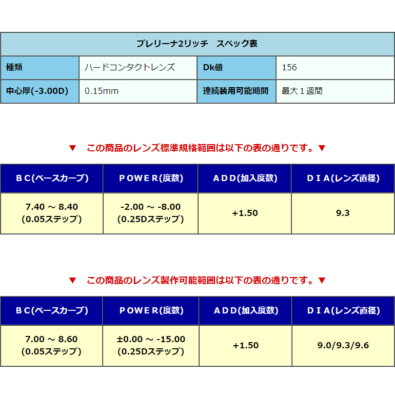 プレリーナ2リッチ