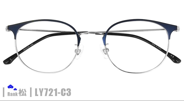 松ネコメガネ【LY721-C3】（メタルフレーム+薄型レンズ+メガネ拭き+ケース付き）※素材の特性上、顔幅の調整は出来ません。  ドリームコンタクトPayPayモール店 - 通販 - PayPayモール