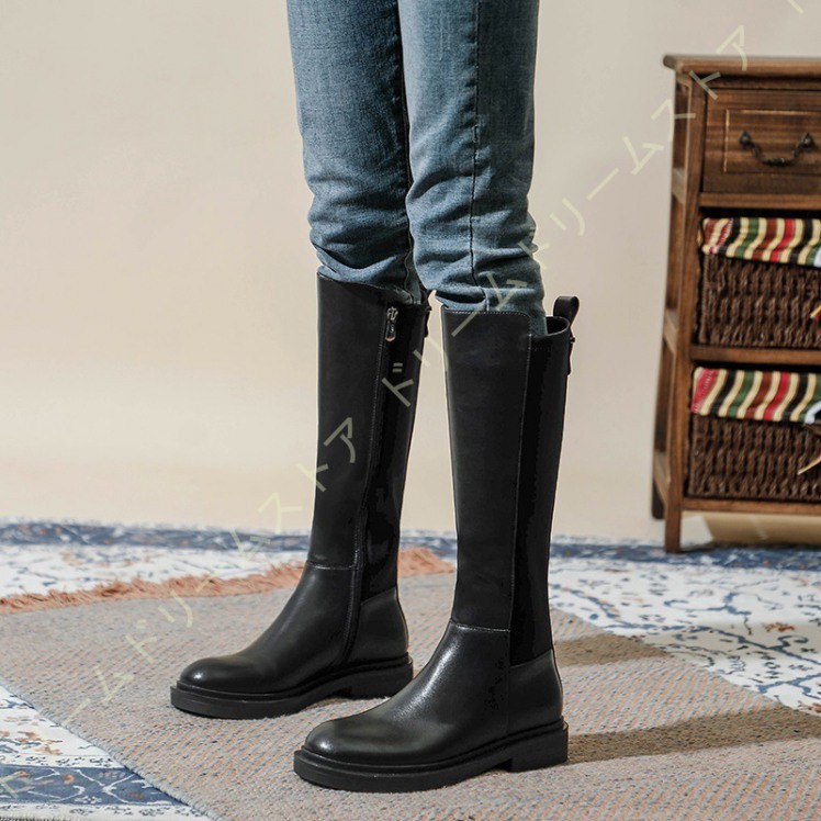 市場 ブーツ レディース 厚底 編み上げ レディースファッション ジョッキーブーツ ロングブーツ 膝丈