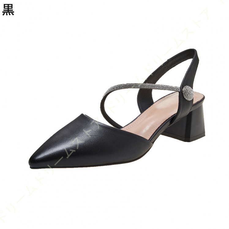 美品 5cmヒール パンプス おしゃれ 大きいサイズ レディース 靴 疲れない 歩きやすい チャンキーヒール アンクルスストラップ サンダル ポインテッド 幅広 Tdgsm Ru