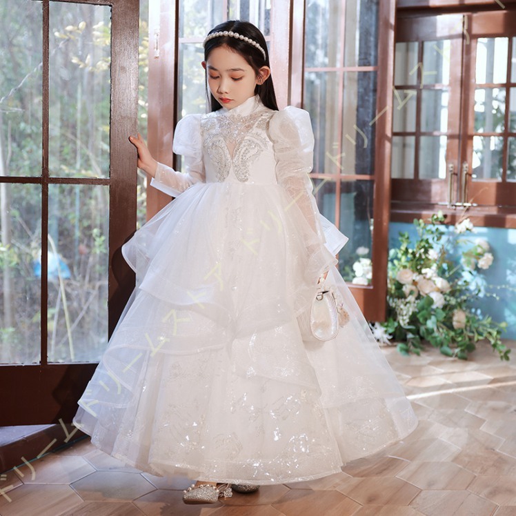 【オープニング大セール】春 秋 レース ワンピース 子供ドレス ピアノ発表会 ロング 結婚式 子どもドレス フォーマル 七五三 ジュニアドレス ピアノ発表会 ロング 子どもドレス