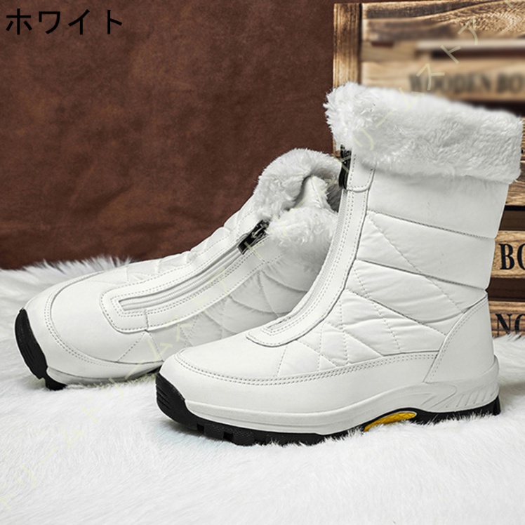 ブーツ レディース 歩きやすい ファー付き スエード ローヒール 履きやすい 防寒 雪 スノーブーツ 靴 冬 ファー ボア やわらかい 強力防滑 肌触りのいい