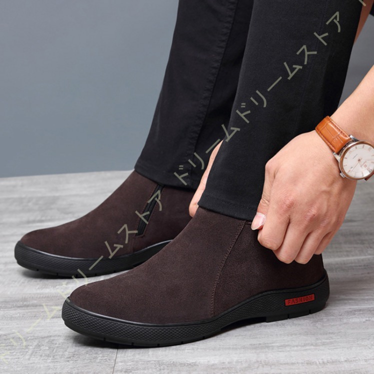 輝い ビジネスシューズ 雪靴 防寒靴 ムートンブーツ 歩きやすい ウィンターブーツ サイドジップ 防寒 保温 裏起毛 ワークブーツ スノーブーツ メンズ 革靴 スノーシューズ ブーツ サイズ 23 5cm