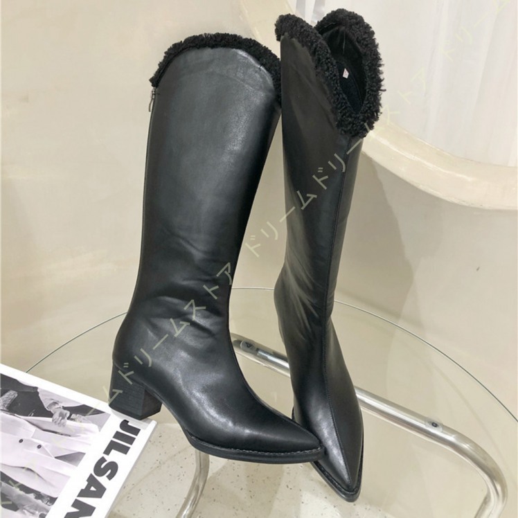 人気が高い 専門店では ロングブーツ レディース ポインテッドトゥ 美脚 プレミア商品 Laclosette Com