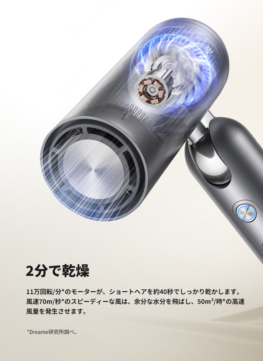 dreame (ドリーミー) Pocket 速乾ヘアドライヤー 3つの変換フォーム
