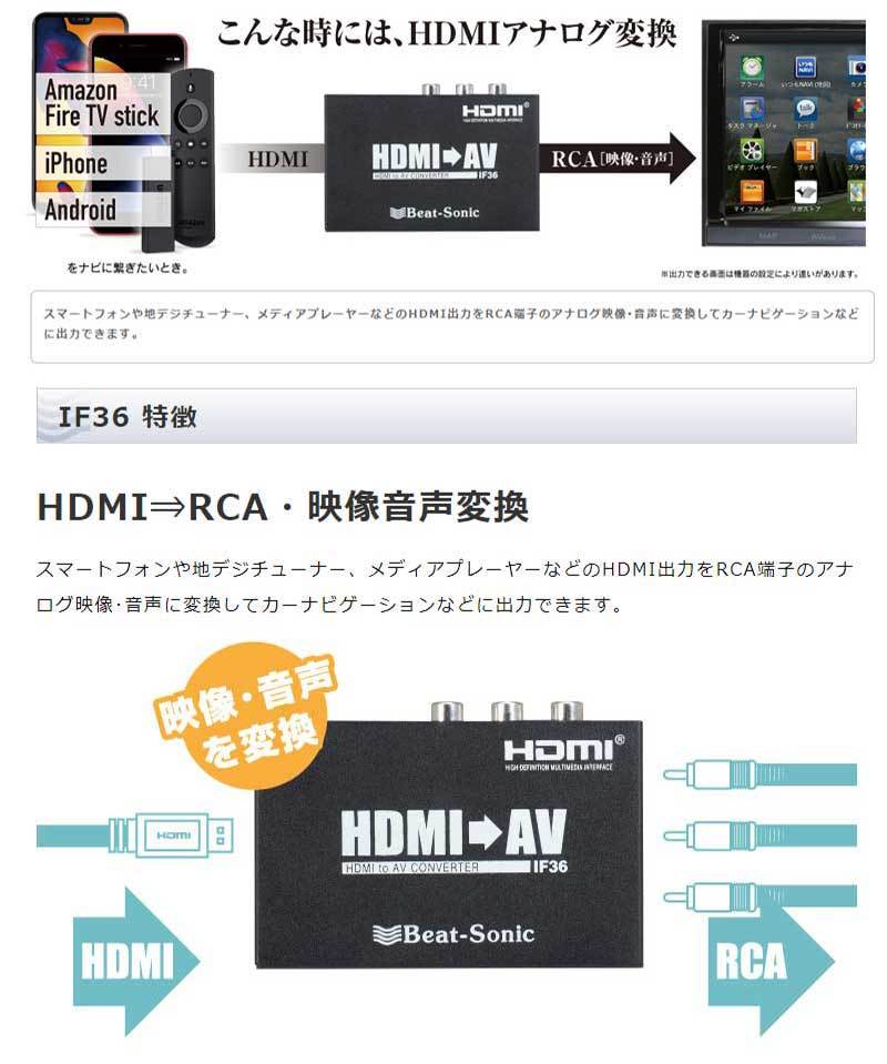 ミラーリング用 インターフェースアダプター Beat-Sonic(ビートソニック) IF36 : beatsonic-external00071 :  DREAMERS - 通販 - Yahoo!ショッピング