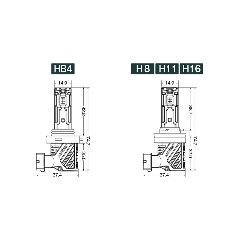 カローラスパシオ LEDフォグライト 120系 H15.04-H19.06 Fog用 HB4 6500K/2900K 4500lm/4000lm ツインカラー プレシャスレイW BELLOF(ベロフ) EBA001