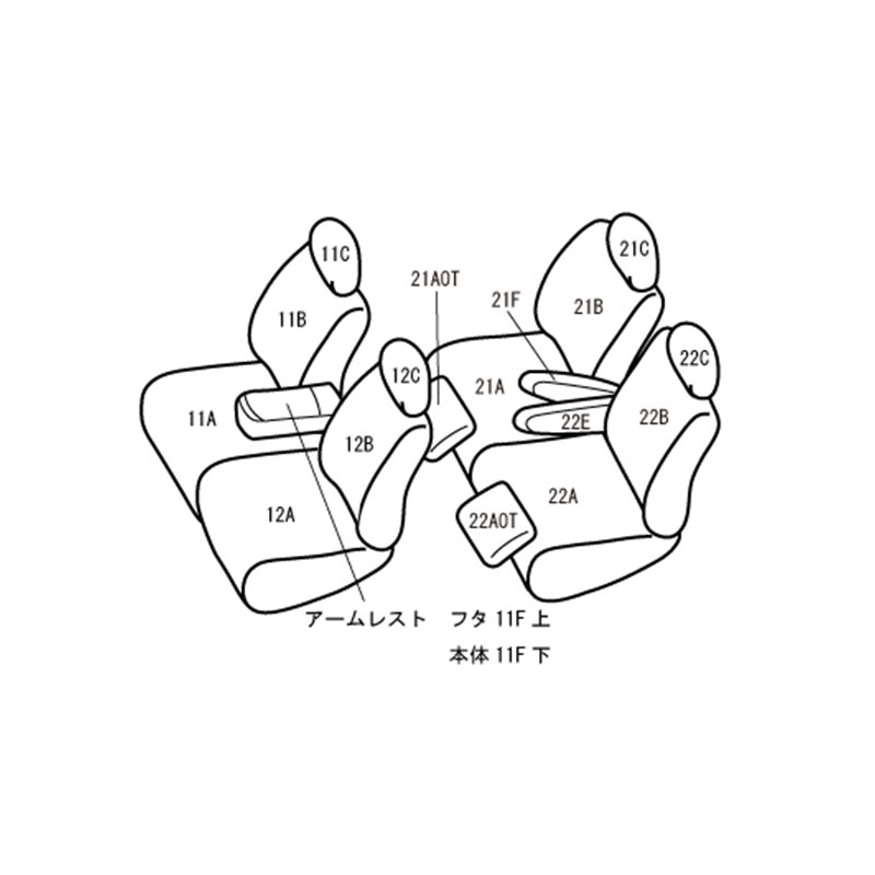 スペーシア シートカバー MK94S R5/11- ワイルドステッチα Bellezza(ベレッツァ) S6014