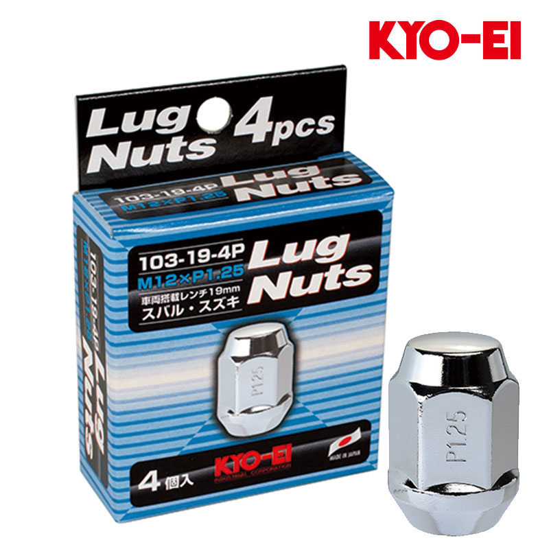 KYO-EI ホイールナット M12xP1.25 ラグナット ナット クローム 19HEX 4