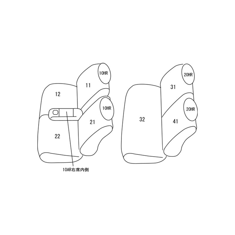 ピクシススペースカスタム シートカバー L575A L585A H23/9-H24/3