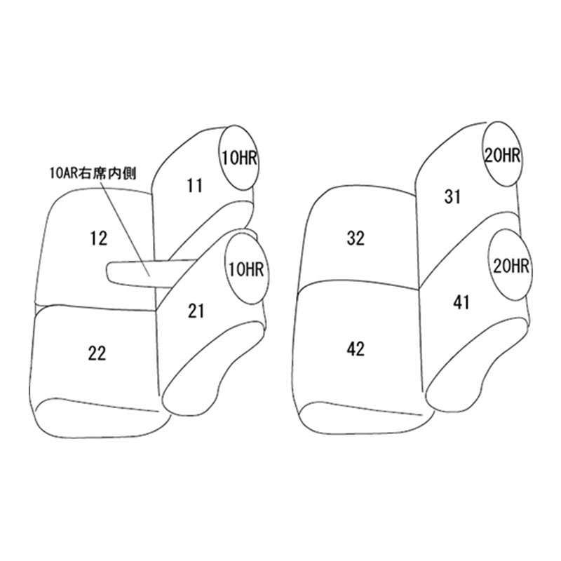 ルークス シートカバー BB1A BB2A B...の詳細画像3