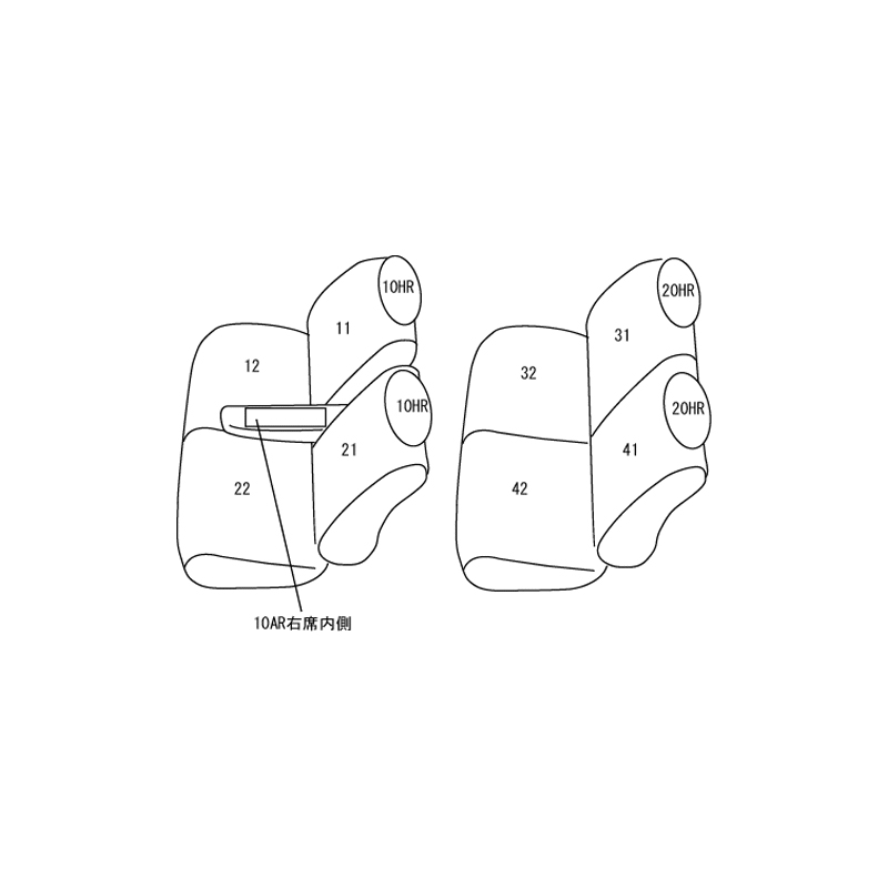 スペーシアカスタムZ シートカバー MK42S H28/12-H29/11 ライン