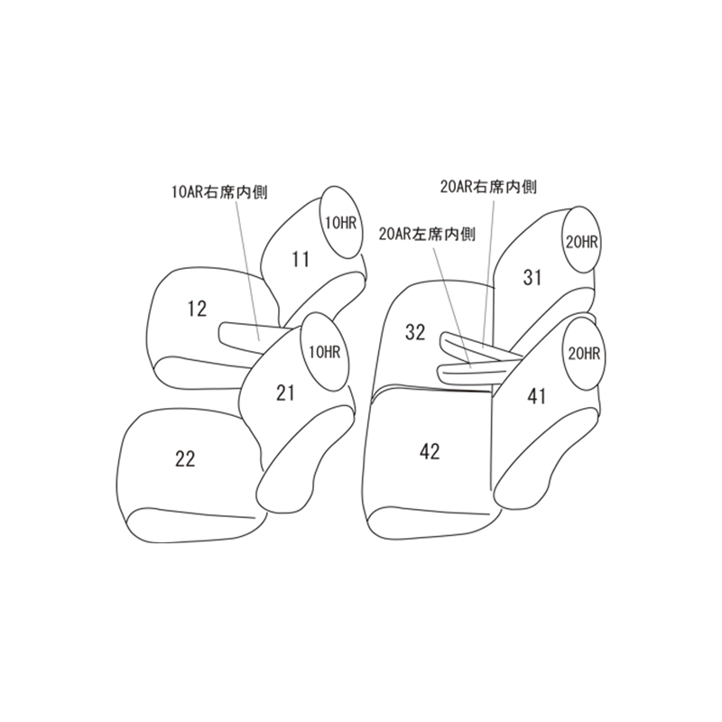 デリカD2 シートカバー MB37S R3/1- アクセント Clazzio(クラッツィオ