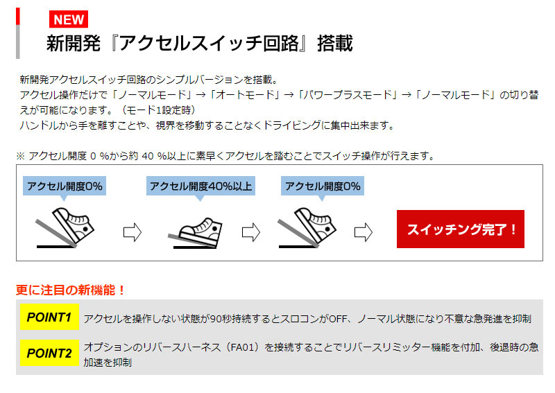 アルトターボRS スロコン HA36S 14.12-18.11 オーバーテイクブースター