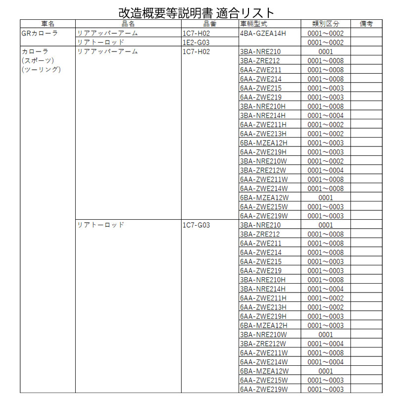 カローラツーリング アッパーアーム NRE210W ZRE212W ZWE211W MZEA12W 2WD リア用 SILKROAD(シルクロード) 1C7 H02 : silkroad00487 : DREAMERS