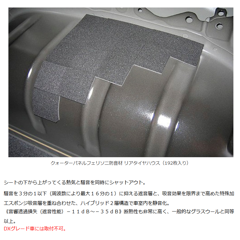 ハイエース 防音材 200系 1型- リヤタウヤハウス フェリソニ防音材