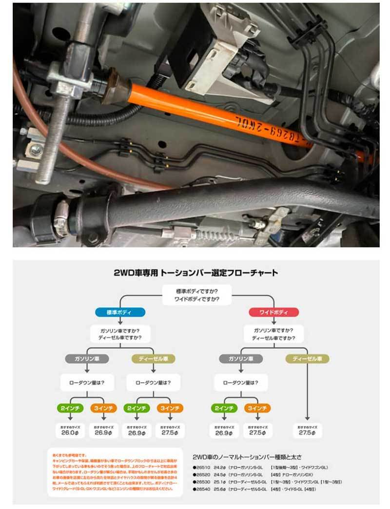 ハイエース トーションバー 200系 2WD 4WD 強化トーションバー