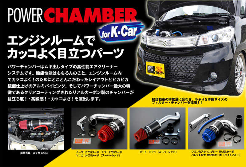 ゼスト チャンバー JE1 2006.3-2008.12 パワーチャンバー for K-Car スーパーレッド ZERO-1000(零1000) 106-KH002｜dreamers-shop｜02