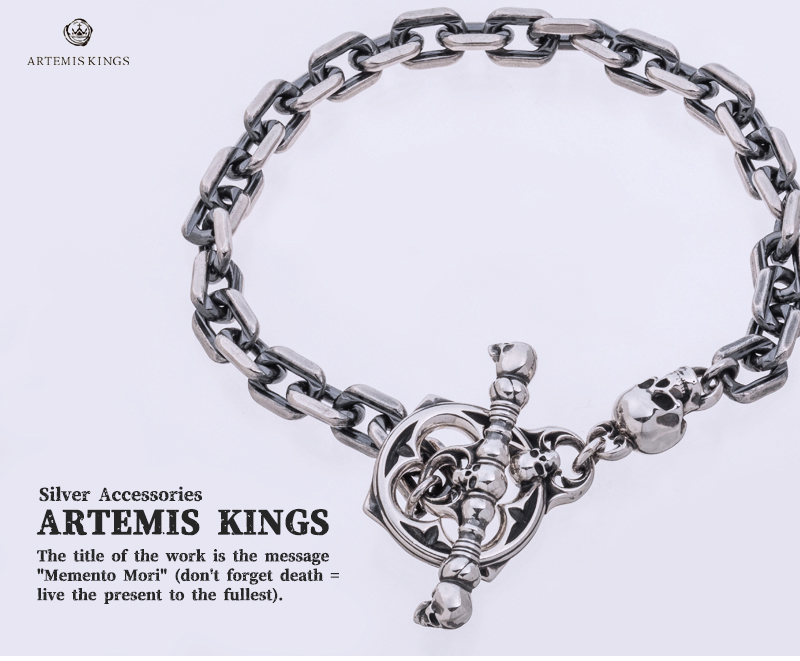 アルテミスキングス ARTEMISKINGS メメントモリスカルブレスレット シルバーブレスレット メンズ レディース ペア