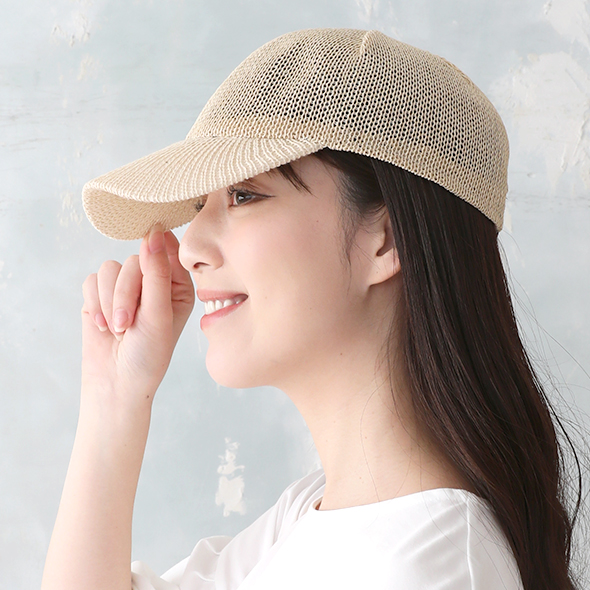 帽子 レディース キャップ サーモキャップ UV 紫外線 つば固め つば長