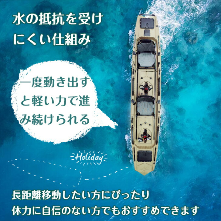 ペダル式カヤック カヤック フィッシング シット 2人乗り 足漕ぎ 釣り