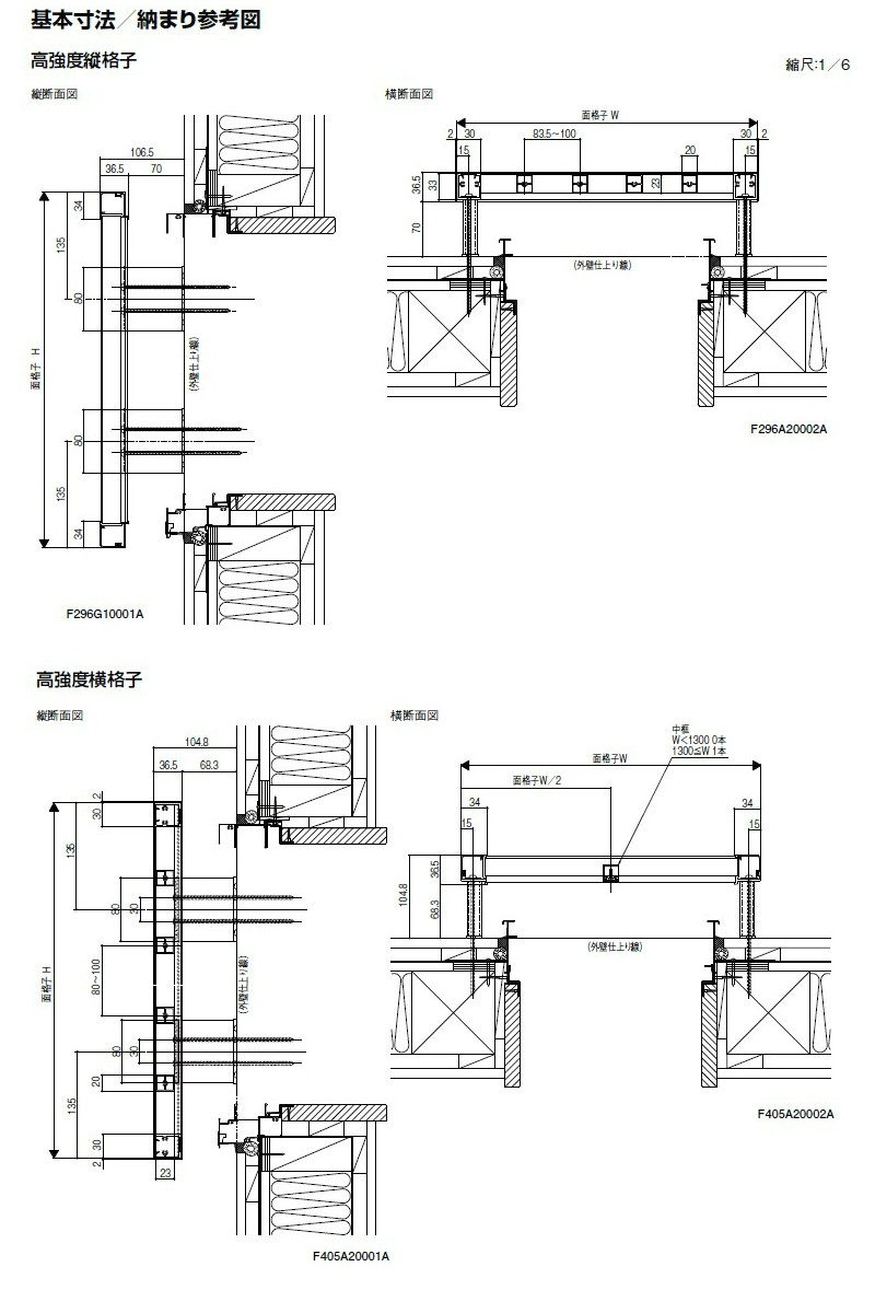 販売実績No.1販売実績No.1高強度面格子 16509 W1800×H1020mm 壁付け 縦