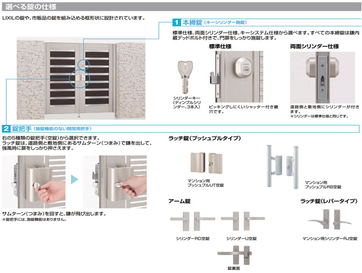 エルネクス門扉 M-TK型 両開き 08-18 柱使用 W800×H1800(扉１枚寸法