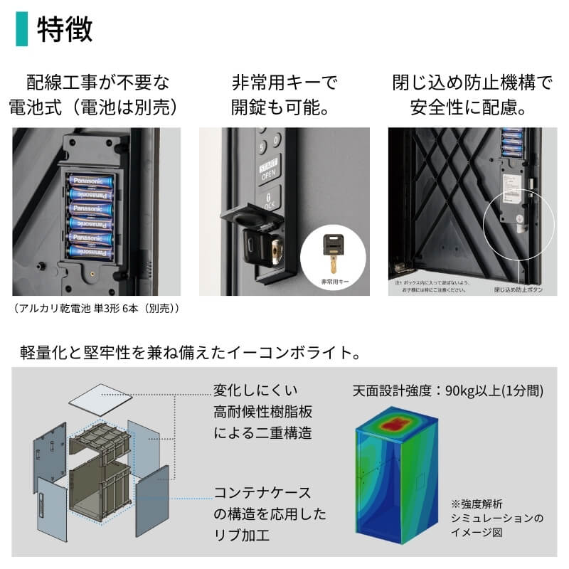 Panasonic（パナソニック） 宅配ボックス イーコンボライト ラージ 