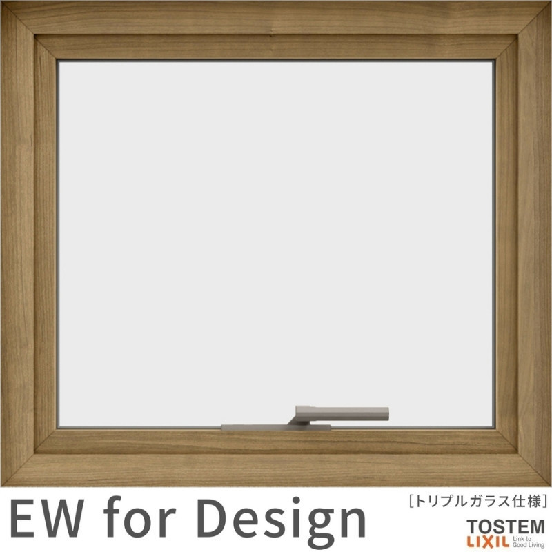 横すべり出し窓 060043 EW For Design (TG) W640×H500mm 樹脂サッシ 窓 アングル無 アルゴンガス ピュアホワイト  トリプルガラス リクシル LIXIL ＥＷ サッシ、窓