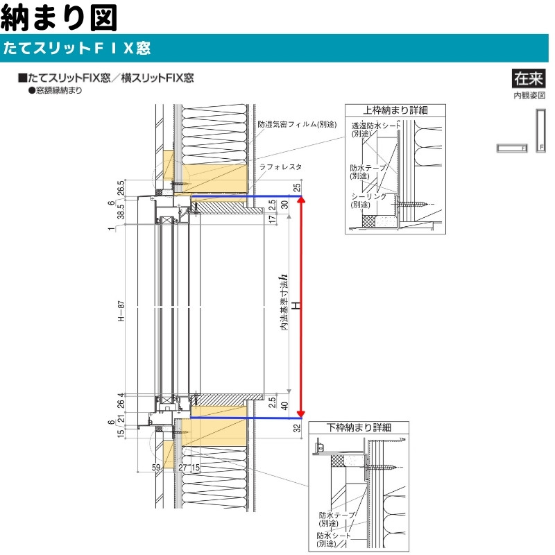 たてスリットＦＩＸ窓 01120 エピソードII ＮＥＯ W150×H2070 mm YKKap