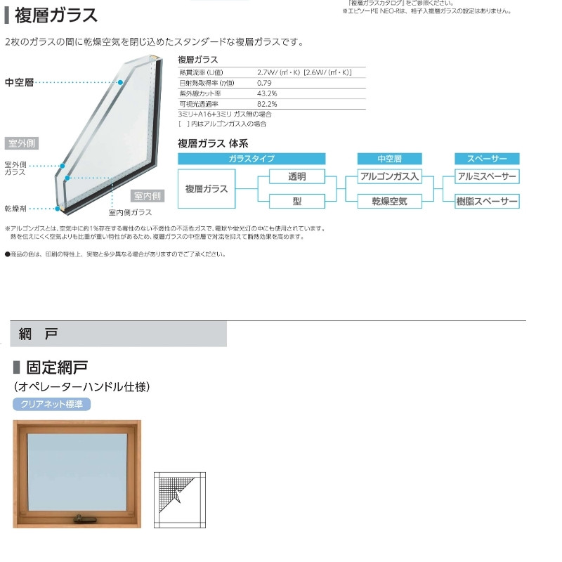 すべり出し窓（オペレーター） 半外付 06909 エピソードII ＮＥＯ W730