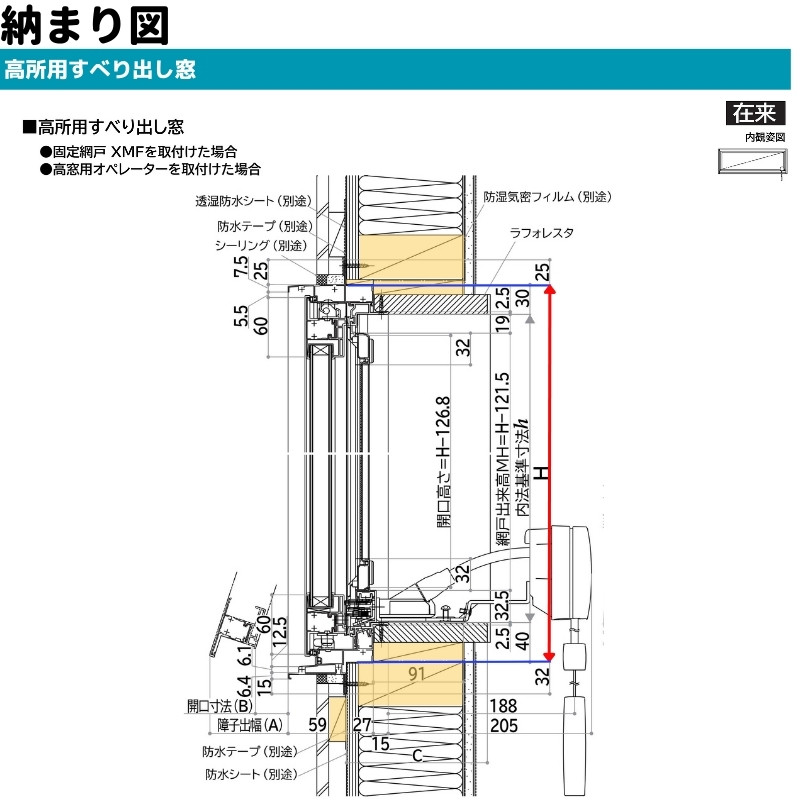 高所用すべり出し窓 069018 エピソードII ＮＥＯ W730×H253 mm YKKap