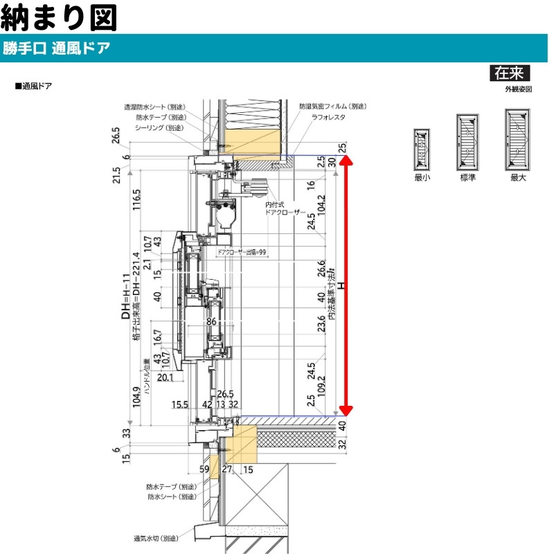 勝手口 通風ドア 半外付 07418 エピソードII ＮＥＯ−Ｒ W780×H1830 mm YKKap 断熱 樹脂アルミ複合 サッシ 勝手口 通風  ドア 窓 リフォーム DIY : ep-r-cxdw-07418 : リフォームおたすけDIY - 通販 - Yahoo!ショッピング