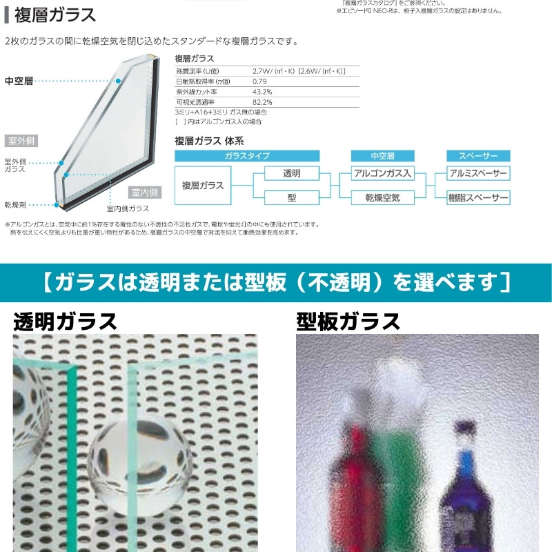 引違い窓 半外付 特注 W1201〜1500×H370〜570 mm フレミングＪ