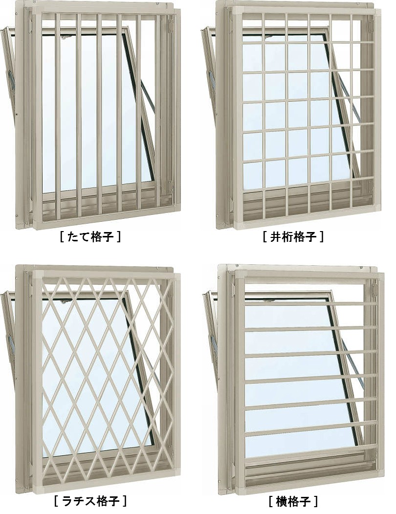 YKKAP窓サッシ 装飾窓 フレミングJ[複層防音ガラス] 面格子付片