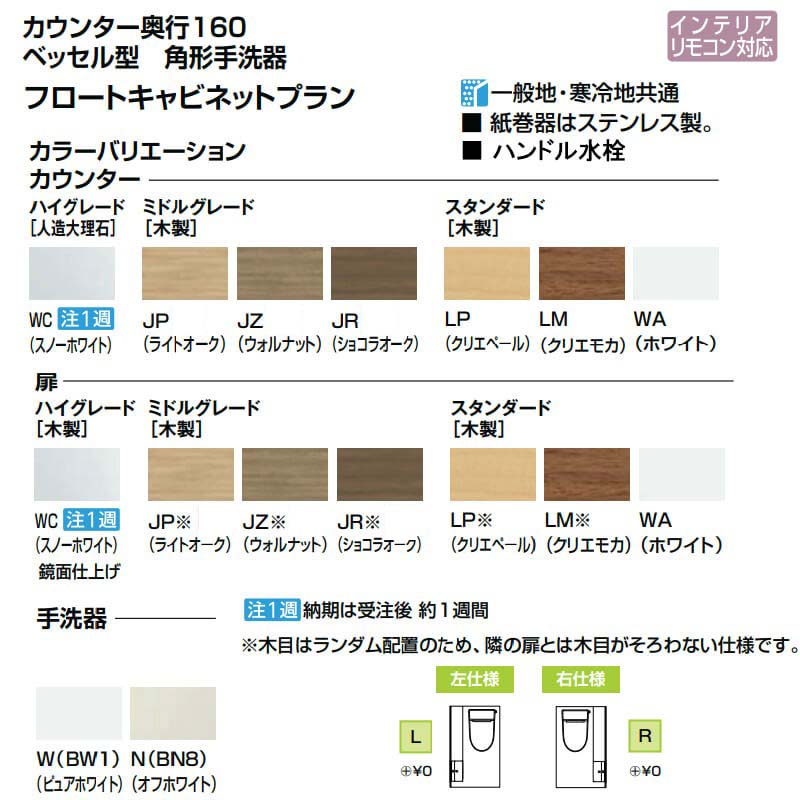 リクシル LIXIL コンパクト手洗キャビネット ハンドル水栓 L-D203SCHE WAA メーカー直送にてのお届けです 一般地 寒冷地共通  必ずご連絡のつきます携帯番号明記をお願い致します 床 壁共通給水仕様タイプ