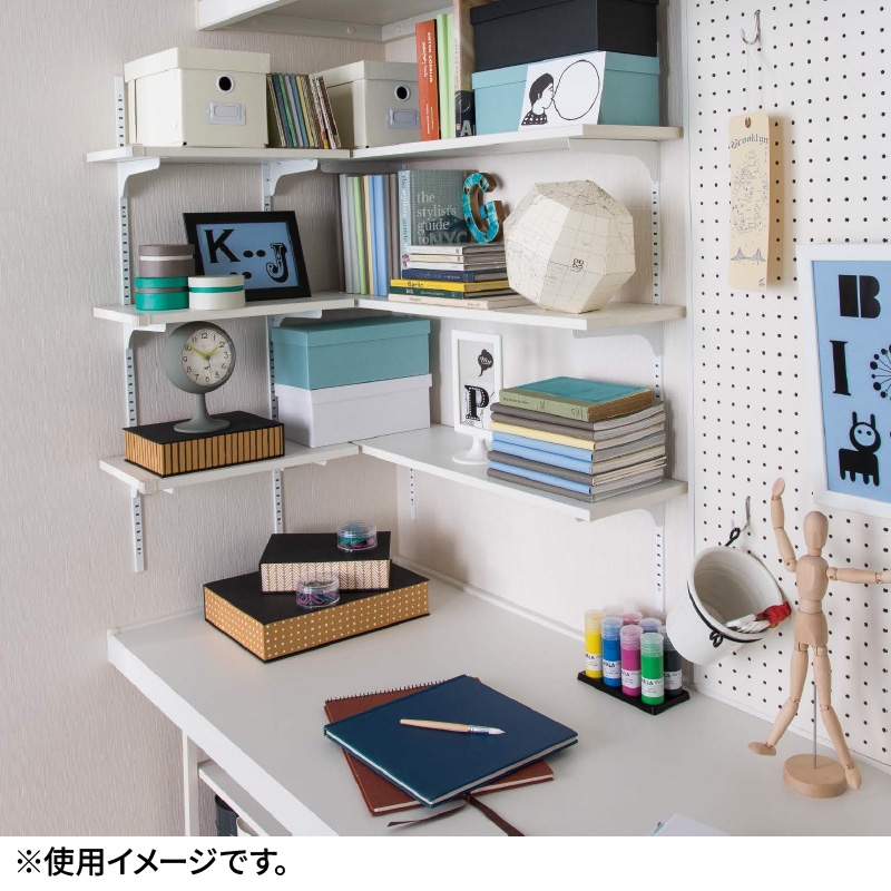 ウッドワン 棚板 フリーカット 3面化粧(表裏＋前コバ) ホワイト 長さ