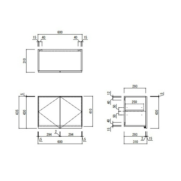 アイオ産業 KLH 薄型多目的吊戸棚 標準 間口600mm KLH-600U3 スノーホワイト　送料無料エリア限定 キッチン_1