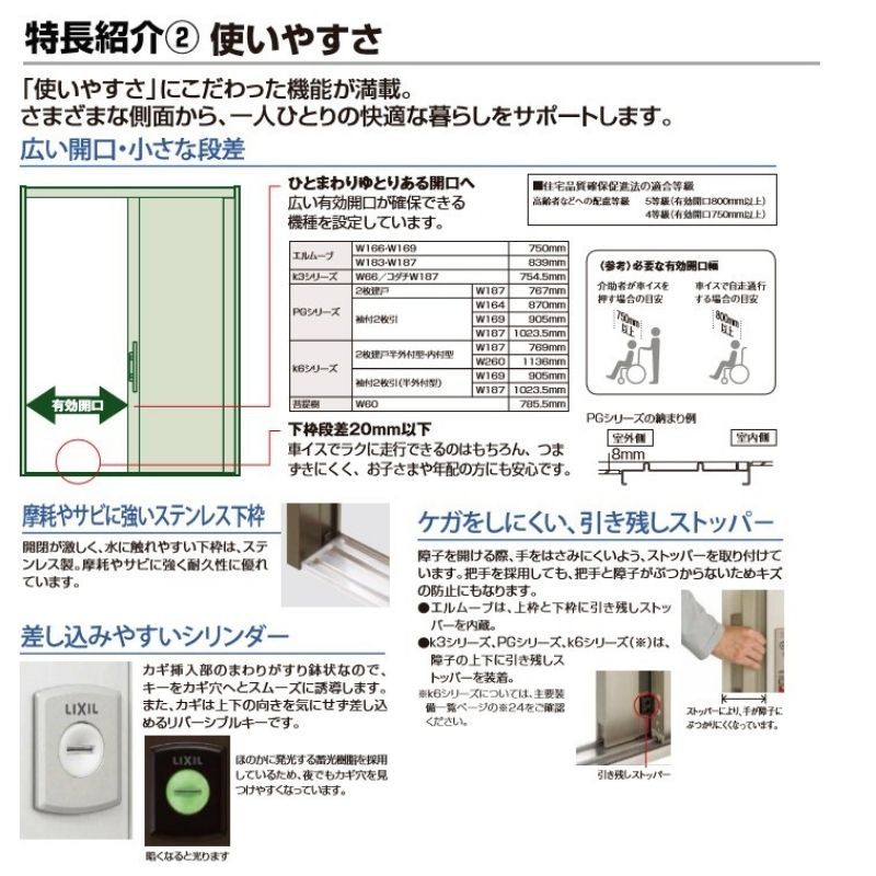 断熱玄関引戸(引き戸) 花伝K3 4枚建戸 ランマ無し 15型(木連格子