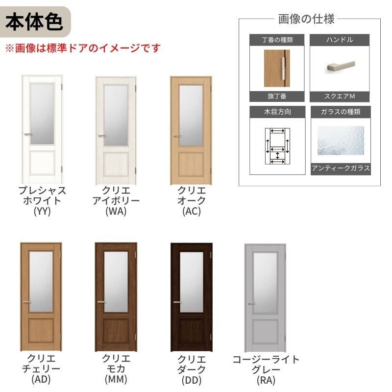ラシッサ LIXIL 室内ドア ラシッサS ノンケーシング枠 LGY 片開き 旗丁