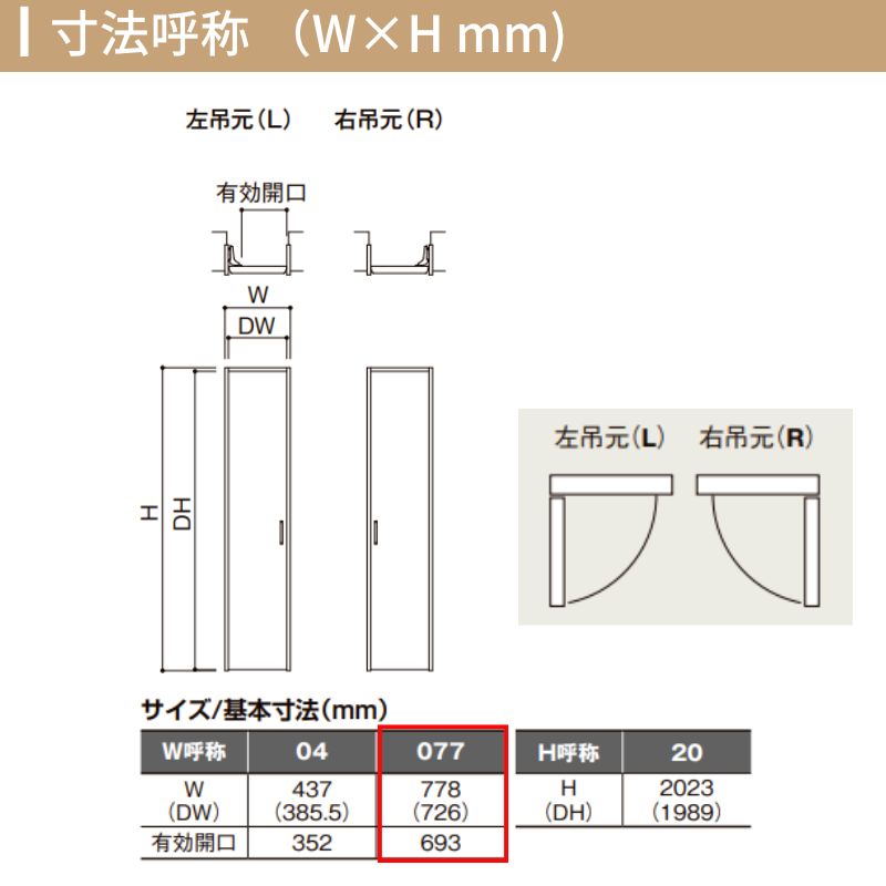 ラシッサ LIXIL クローゼット扉 ドア ラシッサS 片開き戸 LAA ノン