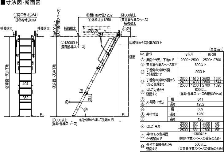 寸法図・断面図