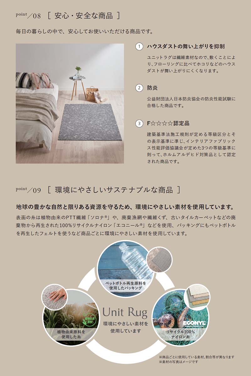楽天市場】タイルカーペット ユニットラグ 50cm×50cm 1ケース 6